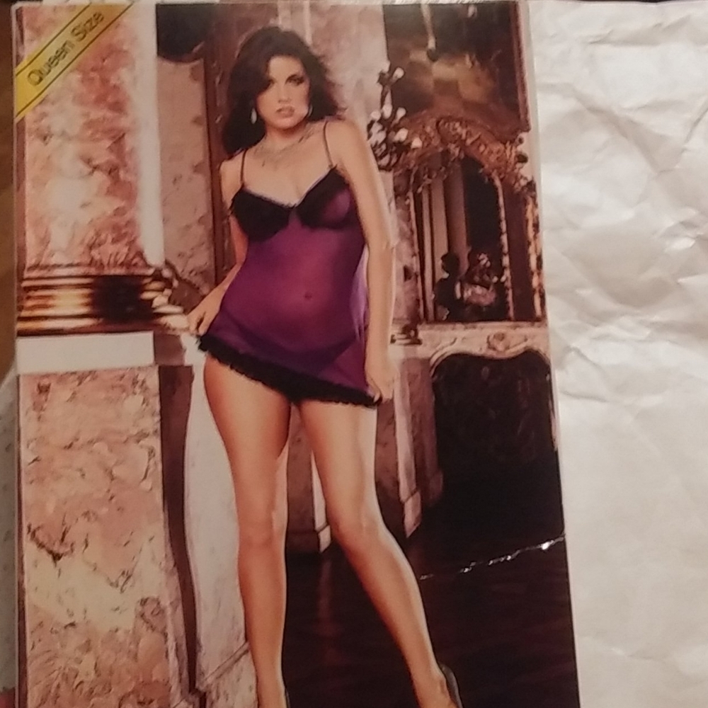 Baci Lingerie Ruffle Mesh Nightie